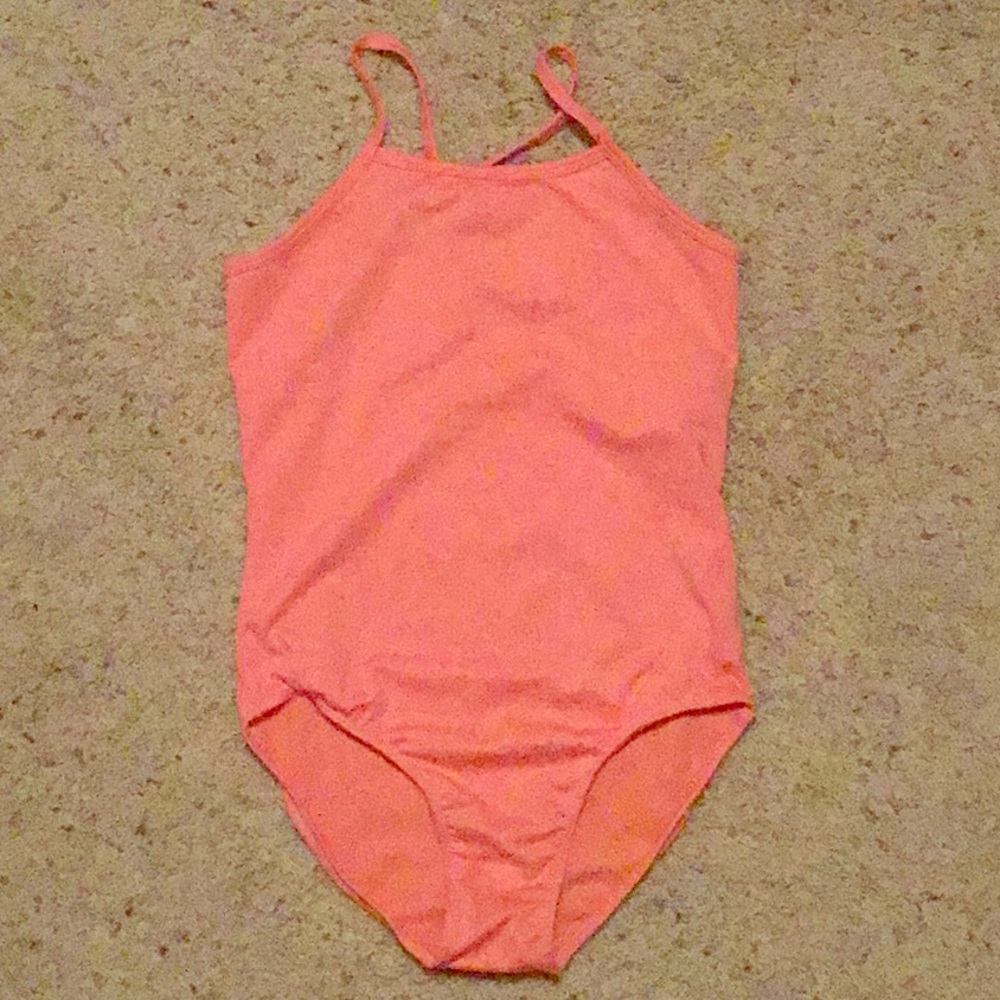 Girls Sz 10/12 Coral one piece swim suit